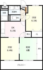 スクウェアガーデン東野の間取り画像
