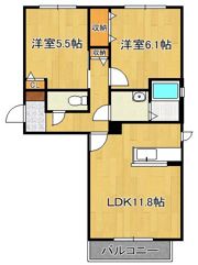 シャーメゾン朽網II A棟の間取り画像