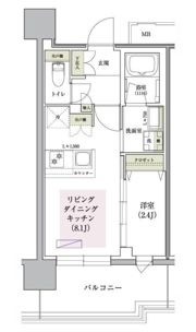 アーバネックス南堀江Ⅱの間取り画像