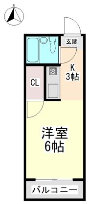 長谷部マンションの間取り画像