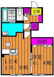 エルメゾン撫川の間取り画像