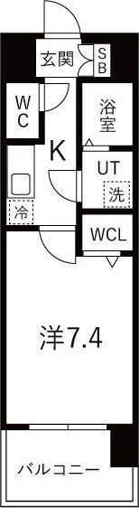 レジュールアッシュ京橋の間取り画像