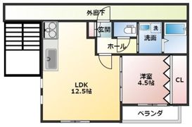 ステーションイーストの間取り画像