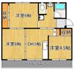 ビレッジハウス本城2号棟の間取り画像