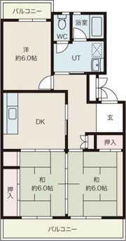 長戸住宅の間取り画像