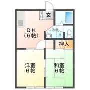 コーポ中台の間取り画像