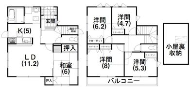 青山貸家の間取り画像
