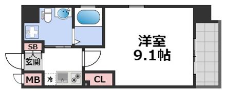 レジディア谷町の間取り画像