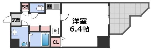 HRフロントリーガル難波WESTの間取り画像
