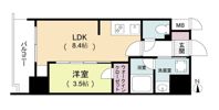 ルネフラッツ松屋町駅前の間取り画像
