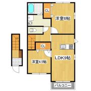 朝日ヴィラ乙戸Bの間取り画像
