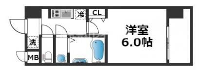 スプランディッド難波Ⅱの間取り画像
