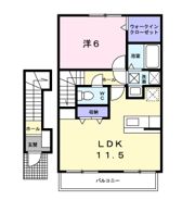 ベルデュールⅣの間取り画像