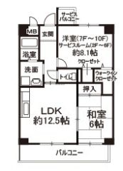 ハイシュタイン堀江の間取り画像