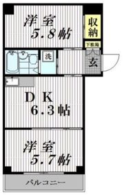 仙台坂アルカディアの間取り画像