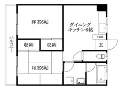 北久米マンションの間取り画像