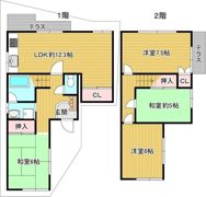 国松町外山貸家の間取り画像