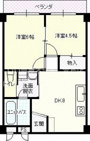 清水谷コーポの間取り画像