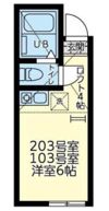 ユナイト追浜 モンペリエの間取り画像
