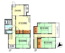 呉市弥生町戸建の間取り画像
