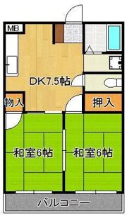 シャトレ大浦Vの間取り画像