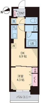 ルカナル門前仲町の間取り画像