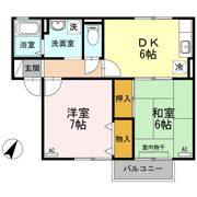 エスパシオ那賀川Bの間取り画像