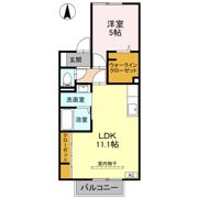 セジュール山室中部 Aの間取り画像