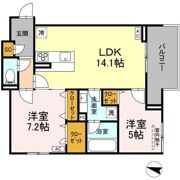 D-ROOM東手城の間取り画像