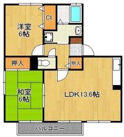 ロイヤルガーデン芳賀 C棟の間取り画像