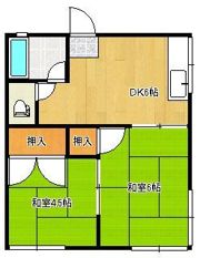 コーポ京良城の間取り画像