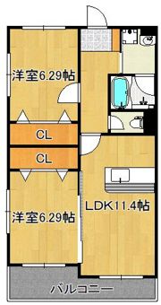 ブルースカイVの間取り画像