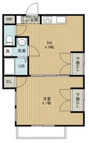 ノーブル平和大通りの間取り画像