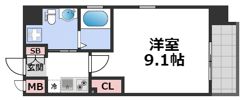 レジディア谷町の間取り画像