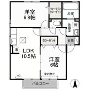 プラザシャルムA棟の間取り画像