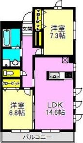 プレミアムツイン高崎 弐番館の間取り画像