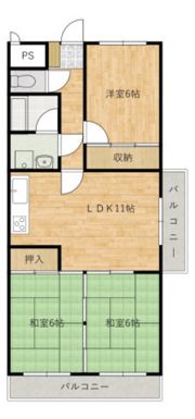 サンルート井上の間取り画像