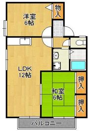セジュール大浦の間取り画像