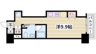 レジディア神戸磯上の間取り画像