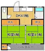 ケイズプレイス中の原 2棟の間取り画像