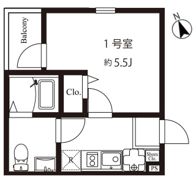 モダンアパートメント上板橋の間取り画像