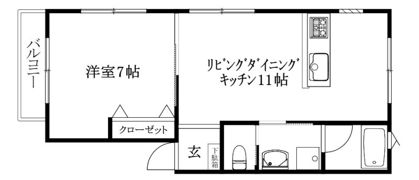 コーポクマの間取り画像