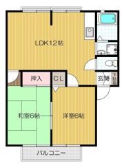 ハイツカトレア Dの間取り画像