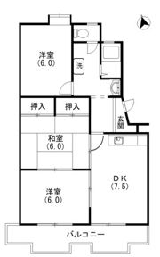 エクシード中沢 Fの間取り画像