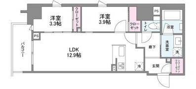 シーズンフラッツ心斎橋EASTの間取り画像