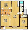 フェルト130A棟の間取り画像