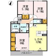 グレンディール Bの間取り画像