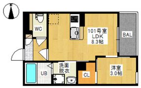 Regalest 高柳の間取り画像