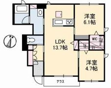 ラフィーネ B棟の間取り画像