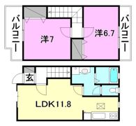 フォンテーヌパルクM B棟の間取り画像